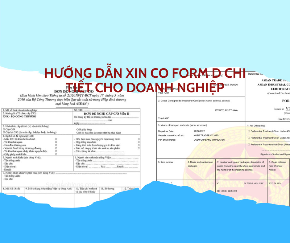 HƯỚNG DẪN XIN CO FORM D CHI TIẾT CHO DOANH NGHIỆP