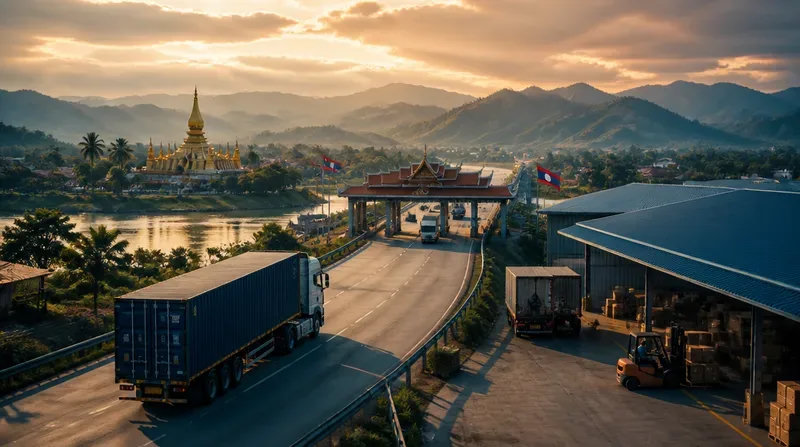 Khu vực nhận hàng tại Đồng Nai và điểm giao phổ biến ở Lào