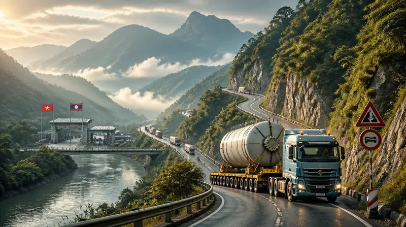 Vì sao vận chuyển hàng siêu trường siêu trọng sang Lào phức tạp?