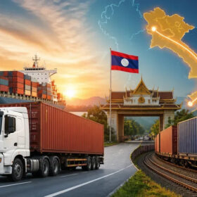 Vận chuyển container đi Lào trọn gói, uy tín