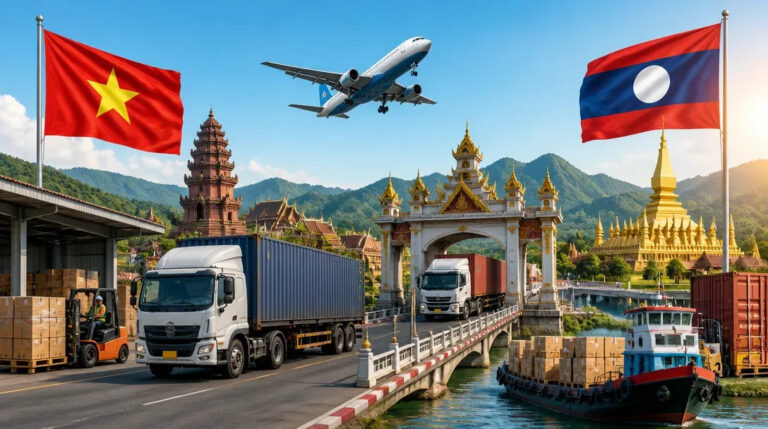Vận chuyển hàng từ Việt Nam đi Lào nhanh, uy tín