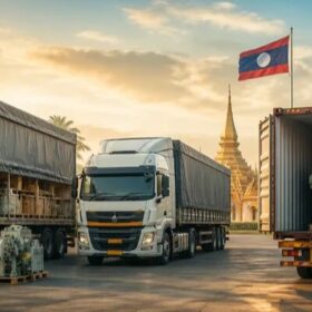 Vận chuyển hàng dự án đi Lào an toàn, đúng tiến độ
