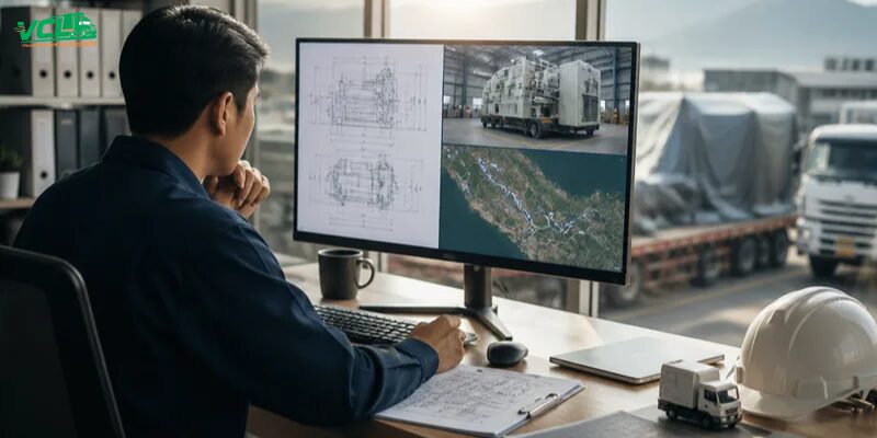 vận chuyển máy móc đi Lào