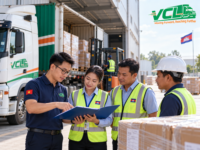 Nhân viên hiện trường đối chiếu seal container với tờ khai tại cửa khẩu