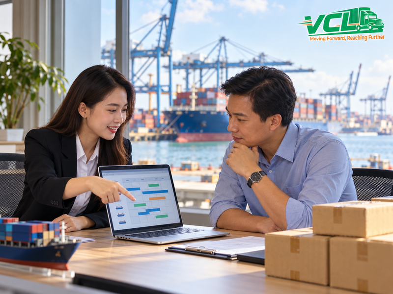 Dịch vụ vận chuyển đường biển nhận hàng tại kho và làm thủ tục tại cảng